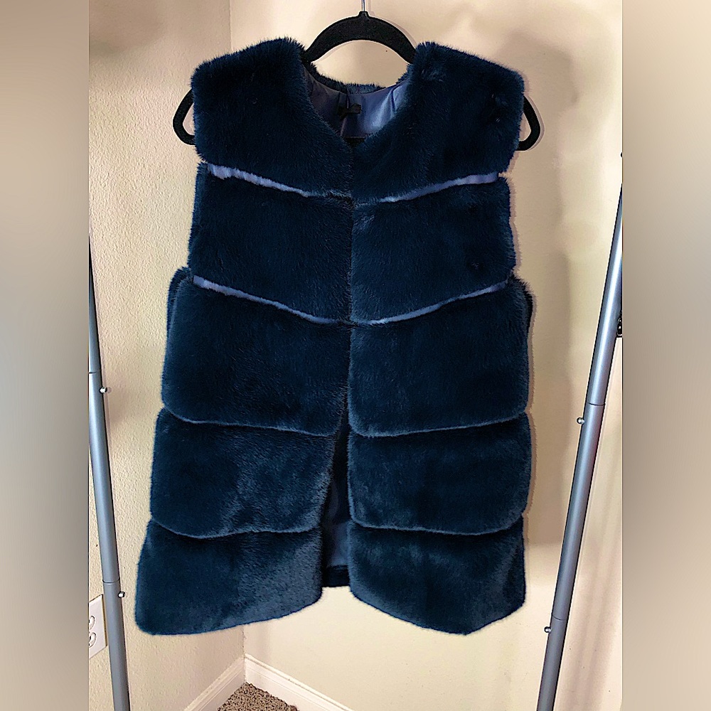 Never Worn! Joh Apparel Navy Faux Vest